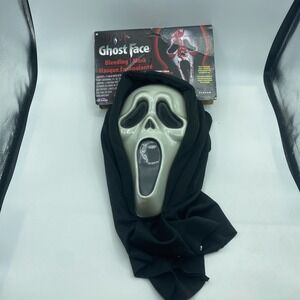 Scream Movie Ghost Face Bleeding Mask with Heart Blood Pump Halloween